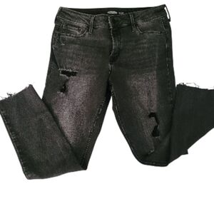 Old Navy Rockstar skinny distressed skinny jeans black size 10